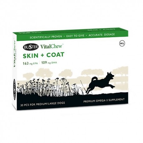 VitalChew Skin & Coat - ondersteuning van de huid en vacht bij honden