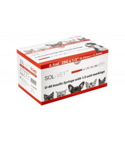 Sol-Vet 40-UI insulinespuiten voor honden en katten
