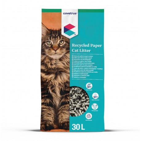 Kattenbakvulling van gerecycled papier Covetrus 30 L