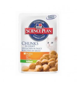 Science Plan Kitten Maaltijdzakjes Multipack Kip / Zeevis